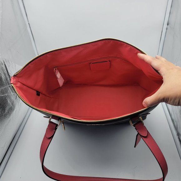 Coach Gallery Tote in Signature Canvas 79609 Brown Watermelon - Picture 6 of 8